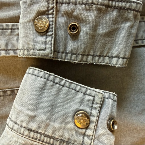 Men’s Harley-Davidson Gray Button-Up Jacket, size L - Picture 4 of 5